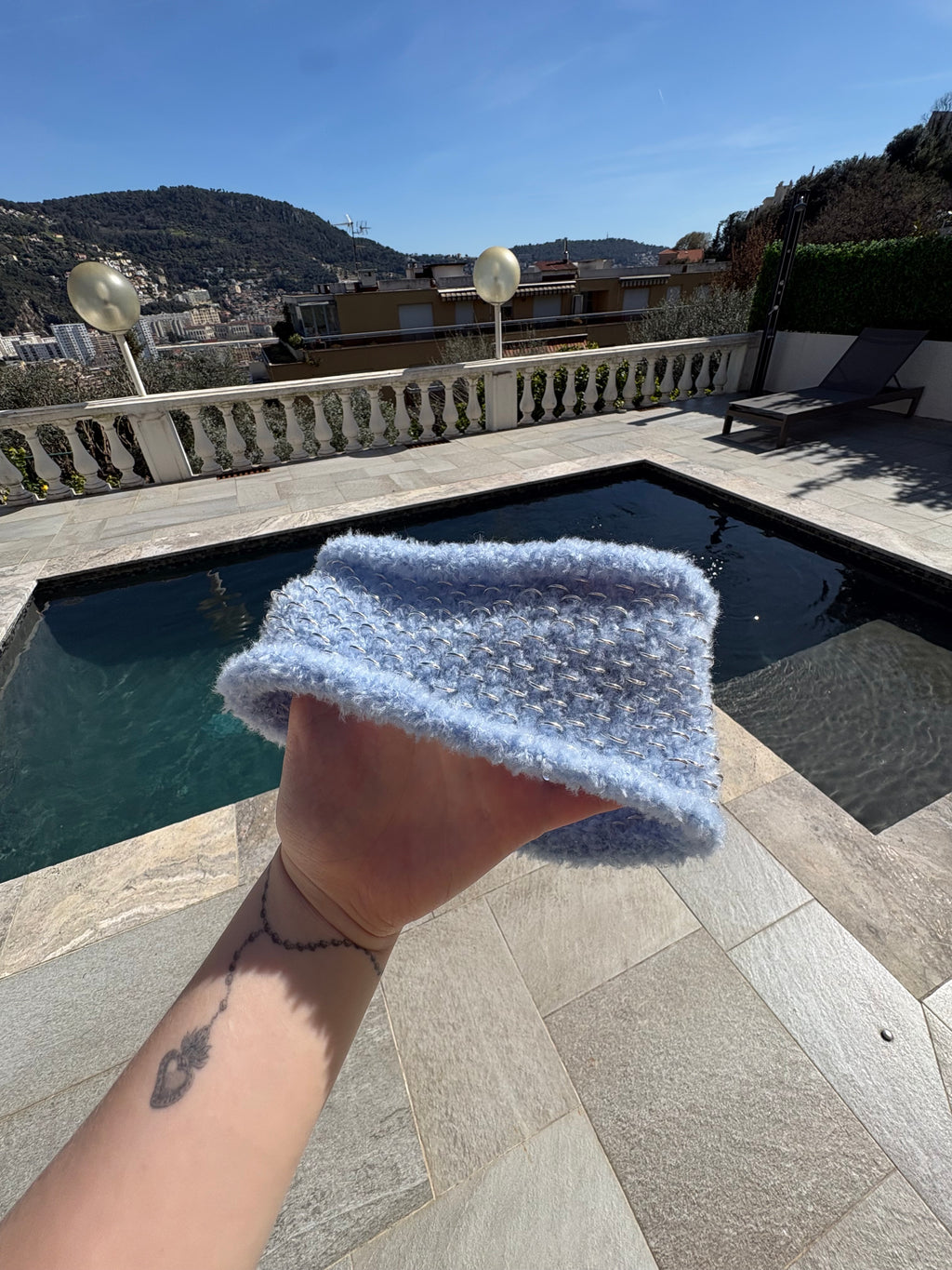 Ice Blue Fluffy Headband