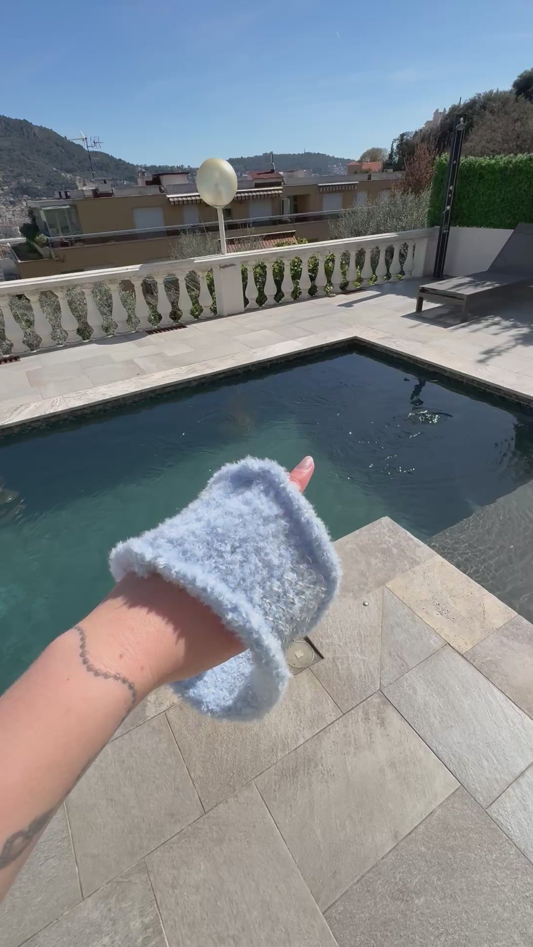 Ice Blue Fluffy Headband